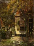 Hendrik Veenendaal, Untitled, Oil on Canvas, Ca. Mid 20th C., "Farmhouse"