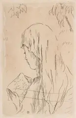 Pierre Bonnard, Untitled, Etching on Paper "Jeune Fille Lisant"
