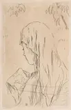 Pierre Bonnard, Untitled, Etching on Paper "Jeune Fille Lisant"