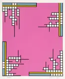 Nicholas Krushenick, Untitled, Screen Print on Paper, Ca. 1978, "Over the Top"