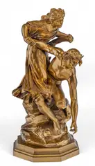 Doré Bronze Allegorical by Louis-Albert Lefeuvre, circa 1900, Sculpture, sold Nov 2024