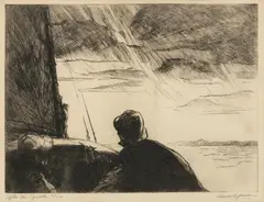 Harold Jensen, Untitled, Etching on Wove Paper, 1929, "After the Squall"