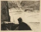 Harold Jensen, Untitled, Etching on Wove Paper, 1929, "After the Squall"