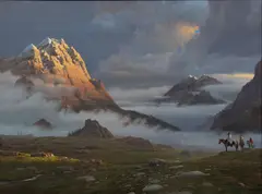 Bill Hughes, Untitled, Oil on Canvas "Catching the Mountain Spirit"