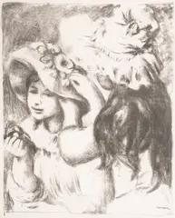 Pierre-Auguste Renoir, Untitled, Lithograph on Arches Laid Paper, 1898, "Le Chapeau Épinglé, 2ème Planche"