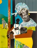 Romare Bearden, Untitled, Lithograph in Colors on Cream Wove Paper, 1975, "Come Sunday (Mother And Child)"