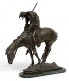 James Earl Fraser, Untitled, Bronze Sculpture "End of the Trail"