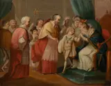 Giovanni Battista Cipriani, Untitled, Oil on Canvas, 19th C., "Richard Duke of York Taking Leave of His Mother"