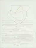 Victor Vasarely, Untitled, Ink on Cardstock "Abstract Composition"