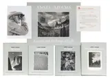 Ansel Adams, "The New Ansel Adams Photography Series" Books, One Signed, Yosemite Book, with Signed, Print+ Letter 6 pcs