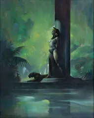 Mike Hoffman, Untitled, Acrylic on Canvas Board, 2006, "Egyptian Princess"