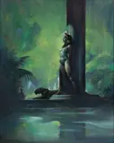 Mike Hoffman, Untitled, Acrylic on Canvas Board, 2006, "Egyptian Princess"