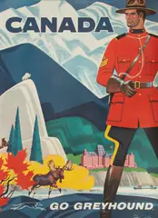Rod Ruth, for Greyhound Travel, Poster "Canada"