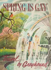 Rod Ruth, for Greyhound Travel, Poster "Spring Is Gay"