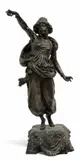 Léon Pilet, Untitled, Bronze Sculpture, Ca. 20th C., "Castanets"