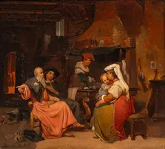 Léon Émile Caille, Untitled, Oil on Canvas, 1872, "Genre Scene"