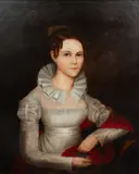 Ammi Phillips, Untitled, Oil on Canvas, Later 20th C., "Portrait of Letitia Sloane"