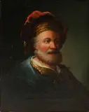 Christian Wilhelm Ernst Dietrich, Untitled, Oil on Canvas, "Portrait of a Bearded Gentleman"