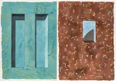 Robert Schefman, Untitled, Watercolor And Pastel on Wove Paper, 1981, "Untitled Abstracts", Group of Two