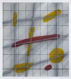 Jerzy Budziszewski, BEZ TYTUŁU, 1995, technika własna, gwasz, ołówek, papier