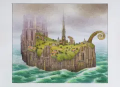 Jacek Yerka, NAWA HERETYKÓW, 2026, kredki, ołówek, karton
