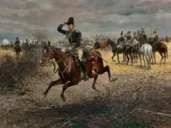 Jan Chełmiński, Z ROZKAZEM, ok. 1887, olej, deska mahoniowa