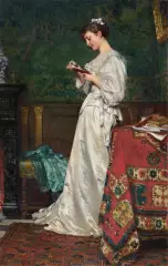 Władysław Czachórski, ZACZYTANA, 1881, olej, płótno