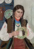 Teodora (Dora) Mukułowska, WIOSENNY WIANEK, olej, płótno