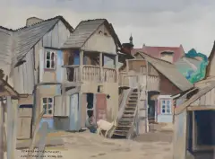 Stanisław Czajkowski, KAZIMIERZ NAD WISŁĄ, 1922, olej, tektura