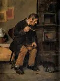Juliusz Zuber, WSPÓLNY POSIŁEK, 1886, olej, płótno