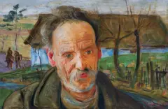 PORTRET MĘŻCZYZNY by Vlastimil Hofman, 1926, olej, deska z dwoma szpongami, offered Jun 2026