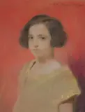 Feliks Michał Wygrzywalski, PORTRET DZIEWCZYNKI W ŻÓŁTEJ SUKIENCE