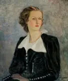 Władysław Roguski, PORTRET KOBIETY, ok. 1930, olej, sklejka