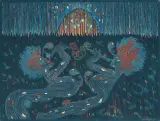 Jan Dobkowski, WIECZNA MELODIA, 1989, olej, akryl, płótno