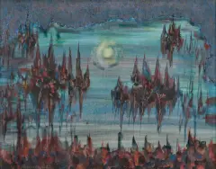 Jerzy Tchorzewski, KRAJOBRAZ, 1982, akryl, płótno