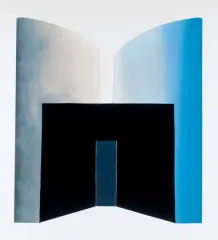 Jan Berdyszak, LXIV, z cyklu „REQUIEM“, 1969, gwasz, tempera, papier naklejony na karton