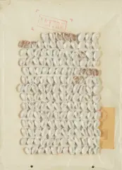 Andrzej Szewczyk, LIST, 1992, assemblage (łupinki pistacji malowane, naklejone na kopertę z folią bąbelkową)