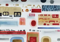 Jan Tarasin, ZAPIS, 1996, akwarela, papier