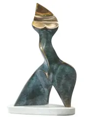 Stanisław Wysocki, SPACER, 2011, brąz patynowany, marmur