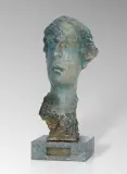 Adam Myjak, PORTRET KOBIETY, ok. 1970-1973, gips patynowany