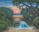 Jacek Yerka, ZŁODZIEJE CZASU, 2026, pastel, papier naklejony na tekturę