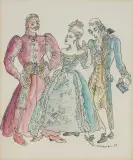 Maja (Maria) Berezowska, SZLACHCIC I PARA W ROKOKOWYCH STROJACH