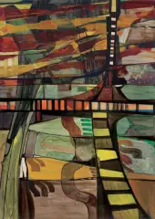 Marian Dąbrowski, FORMY BIO URBANISTYCZNE 409, 1975, olej, płótno