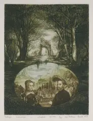 Barbara Rosiak, FANTAZJA RENESANSOWA, 1979, akwaforta barwna, papier