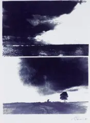 Jan Tarasin, PEJZAŻ (dwa kadry), 1990, serigrafia, papier