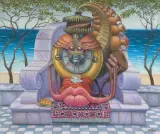 Jacek Yerka, CAPPUCCINO ANTIQUUM, 2026, pastel, karton naklejony na tekturę