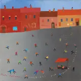 Piotr Fąfrowicz, TRZYDZIEŚCI PIĘĆ POSTACI NAIWNYCH, 2011, olej, płótno