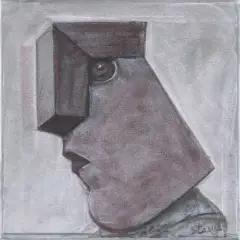 Stasys Eidrigevičius, FRAGMENT, 2022, pastel, płótno