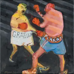 Jacek Sroka, CZEMPIONAT KOEDUKACYJNY 45 RUNDA, 2021, olej, płótno