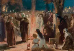 Jan Styka, PIOTR APOSTOŁ W OSTRIANUM, ok. 1900, olej, tektura